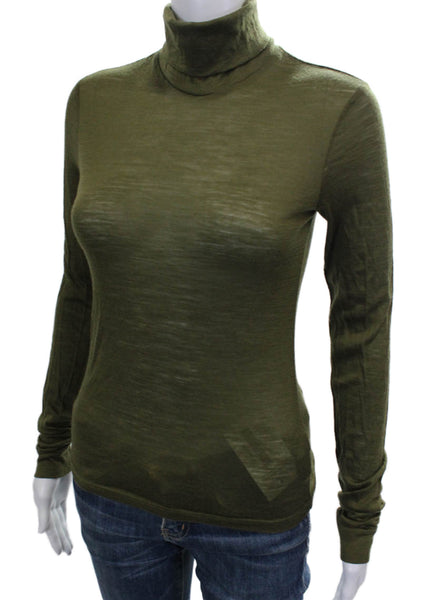 & Other Stories Womens Wool Turtleneck Pullover Sweater Green Size 0