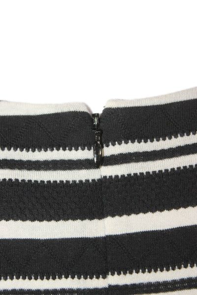 Madewell Womens Fit & Flare Striped Black Sleeveless Dress Size XS