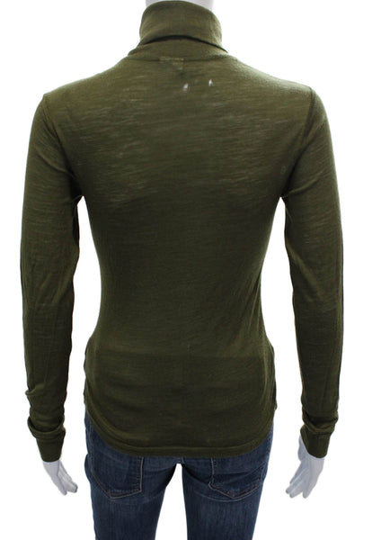 & Other Stories Womens Wool Turtleneck Pullover Sweater Green Size 0