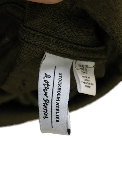 & Other Stories Womens Wool Turtleneck Pullover Sweater Green Size 0