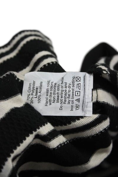 Madewell Womens Fit & Flare Striped Black Sleeveless Dress Size XS