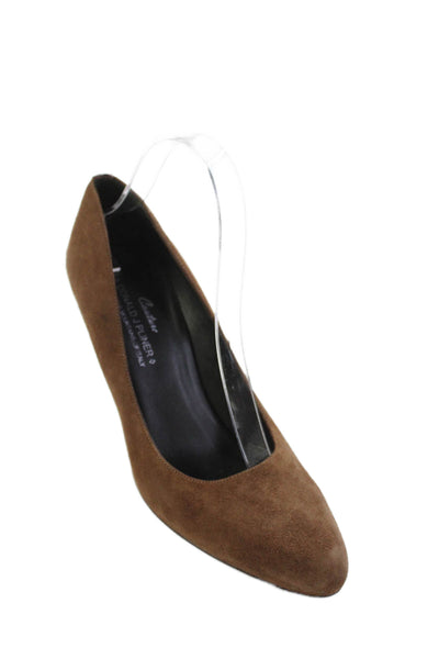 Donald J Pliner Womens Suede Classic Heels Brown Size 8