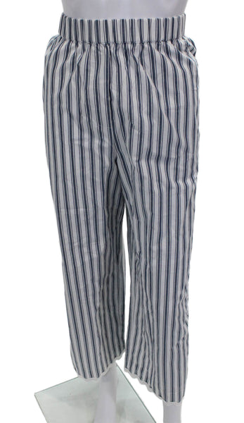 Sea New York Womens White Striped Cotton Pajama Pants Size L