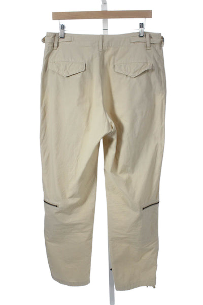 Rag & Bone Women Cargo Pants Beige Cotton Zip Inseam 27 Size 6