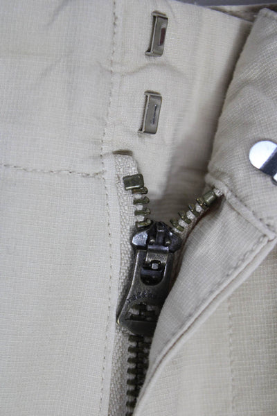 Rag & Bone Women Cargo Pants Beige Cotton Zip Inseam 27 Size 6
