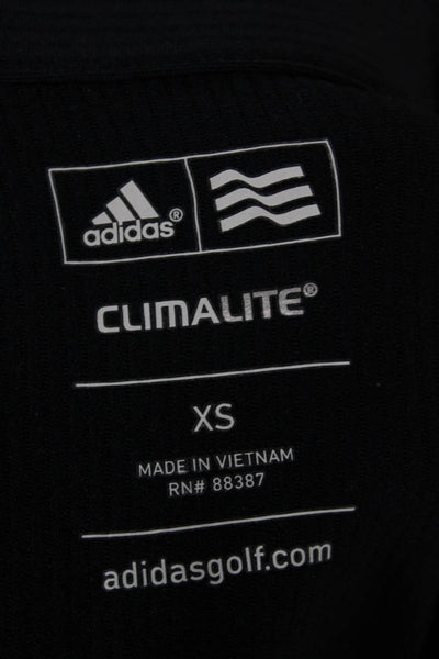Adidas Womens Basic Polo Collared Blue Polyester 3/4 Sleeve Size XS