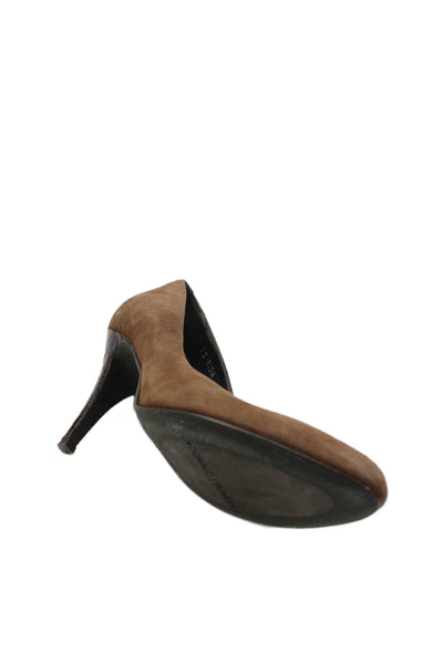 Donald J Pliner Womens Suede Classic Heels Brown Size 8