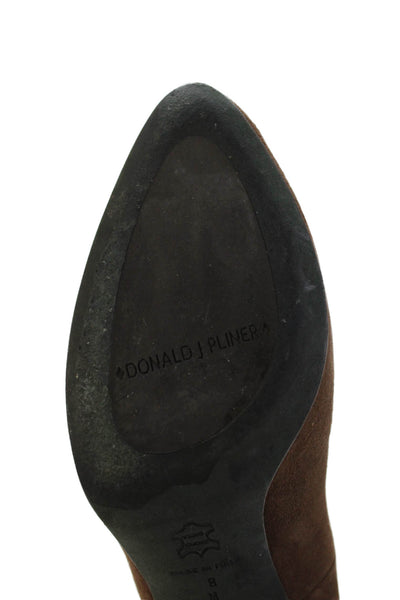 Donald J Pliner Womens Suede Classic Heels Brown Size 8