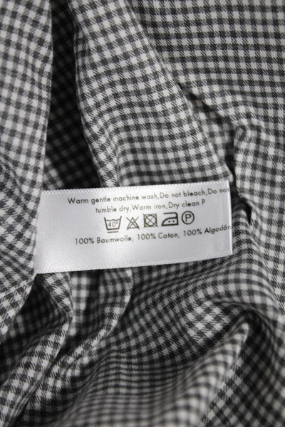 Eton Mens Collared Check Button Long Sleeve Cotton Shirt Size L