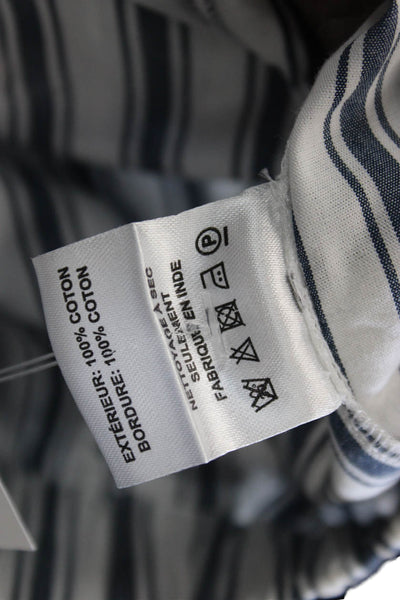 Sea New York Womens White Striped Cotton Pajama Pants Size L