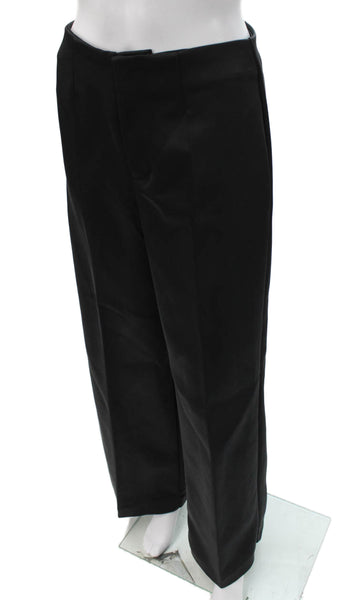 Zara Womens Dress Pants Black Polyester Blend Zip Size XS