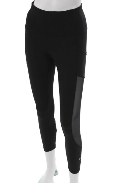 Lululemon Womens Black Capri Leggings Nylon Pull On Size 6