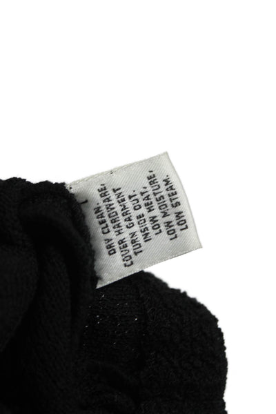 St. John Women Sheath Dress Black Knit Sleeveless Round Neck Zip Size 2