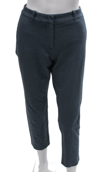 Joseph Women Dress Pants Blue Zip Viscose Cotton Stretch Size 42