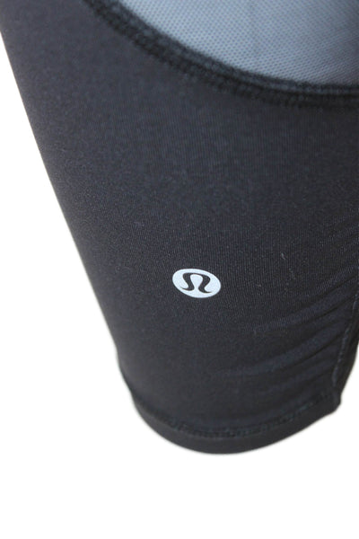 Lululemon Womens Black Capri Leggings Nylon Pull On Size 6