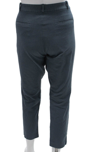 Joseph Women Dress Pants Blue Zip Viscose Cotton Stretch Size 42