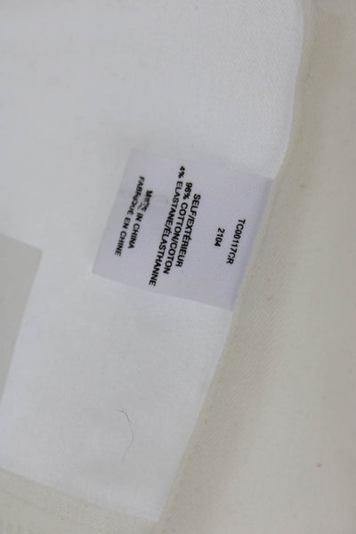 Derek Lam 10 Crosby Womens Dress Pants White Cotton Zip Size 0