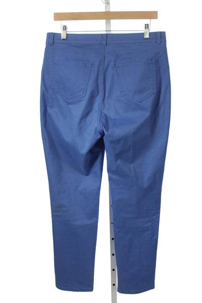Brooks Brothers Women Chino Pants Blue Cotton Button Size 10