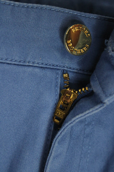 Brooks Brothers Women Chino Pants Blue Cotton Button Size 10