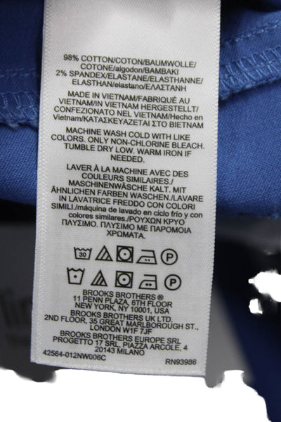 Brooks Brothers Women Chino Pants Blue Cotton Button Size 10