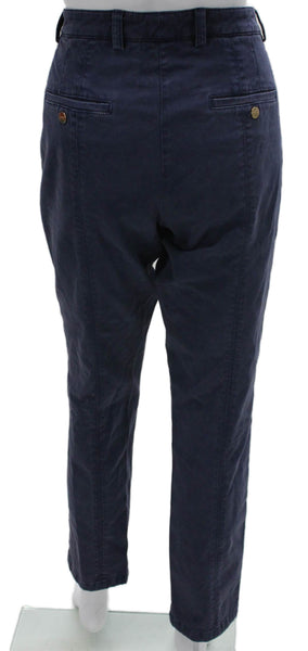 Allegri Mens Chino Pants Blue Cotton Button Closure Size 8