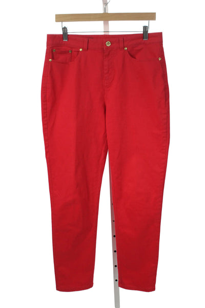 Brooks Brothers Womens Red Chino Pants Cotton Button Size 10