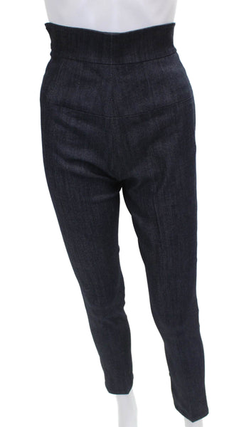 Alvin Valley Women Skinny Jeans Blue High Rise Cotton Blend Zip Size 34