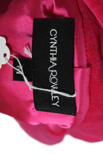 Cynthia Rowley Womens Basic Jacket Cotton Pink Button Long Sleeve Size M