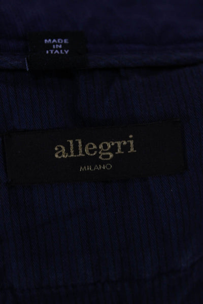 Allegri Mens Chino Pants Blue Cotton Button Closure Size 8