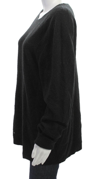 Saturdays NYC Unisex Adults Pullover Sweater Black Acrylic Long Sleeve Size L