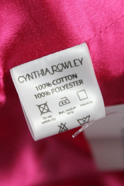Cynthia Rowley Womens Basic Jacket Cotton Pink Button Long Sleeve Size M