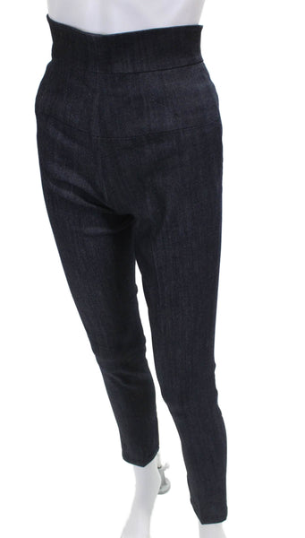 Alvin Valley Women Skinny Jeans Blue High Rise Cotton Blend Zip Size 34