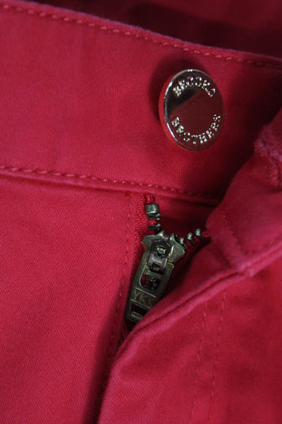 Brooks Brothers Womens Red Chino Pants Cotton Button Size 10