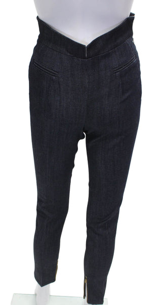 Alvin Valley Women Skinny Jeans Blue High Rise Cotton Blend Zip Size 34
