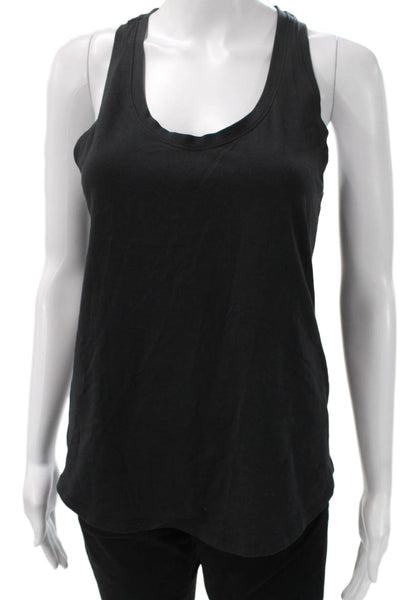 Lululemon Women Black Basic Scoop Neck Sleeveless Tank Polyester Blend Size S