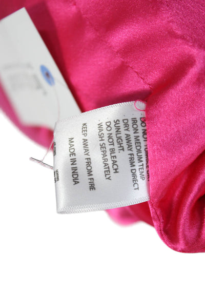 Cynthia Rowley Womens Basic Jacket Cotton Pink Button Long Sleeve Size M