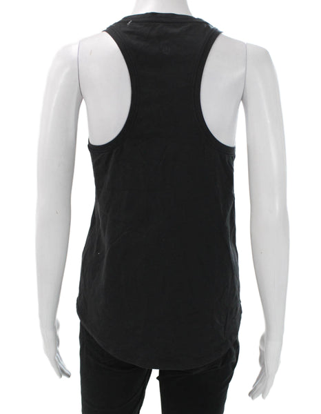Lululemon Women Black Basic Scoop Neck Sleeveless Tank Polyester Blend Size S