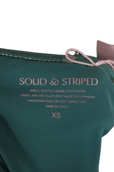 Solid & Striped Womens One Piece Swimwear Green Polyamide Size XS