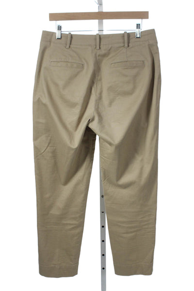 Brooks Brothers Womens Chino Pants Beige Cotton Button Size 8