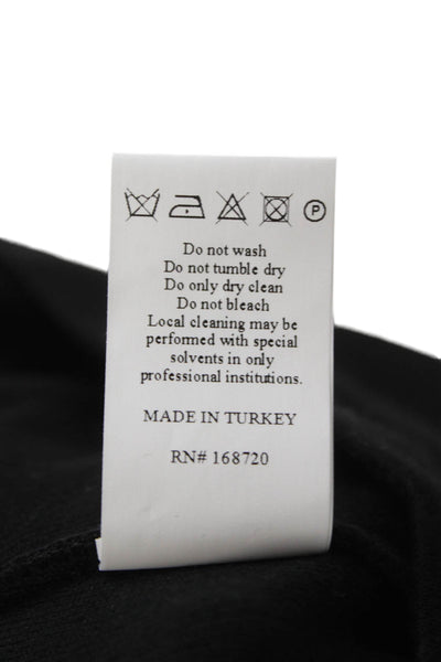 Theo Womens Wrap Skirt Black 52% Viscose Solid Short Size S