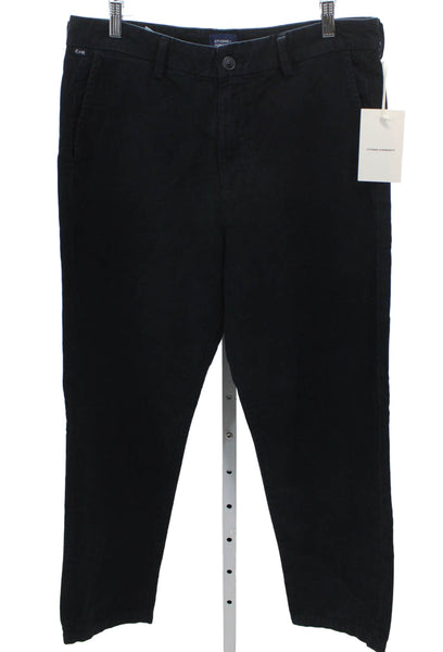 Citizens of Humanity Mens Chino Pants Black Cotton Blend Size 32