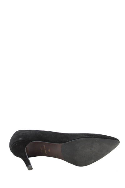 Cole Haan Grand.OS Womens Suede Pointed Toe Pumps Black Size 7 B