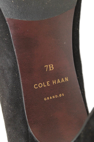 Cole Haan Grand.OS Womens Suede Pointed Toe Pumps Black Size 7 B