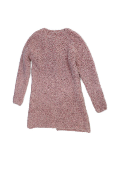 Il Gufo Girls Long Sleeve Long Cardigan Pink Size 8