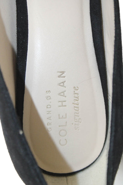 Cole Haan Grand.OS Womens Suede Pointed Toe Pumps Black Size 7 B