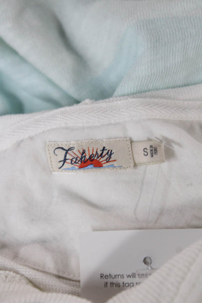 Faherty Unisex Pullover Hoodie Colorblock Multicolor Cotton Size S