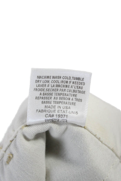 Re/Done Women Khakis Beige Polyester Zip Fly Size 25