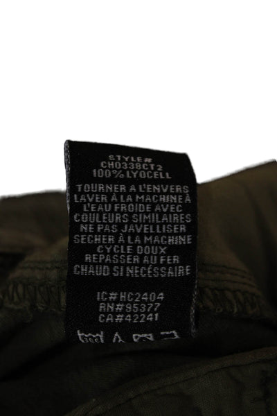 Sanctuary Womens Cargo Shorts Green Lyocell Pull On Size S