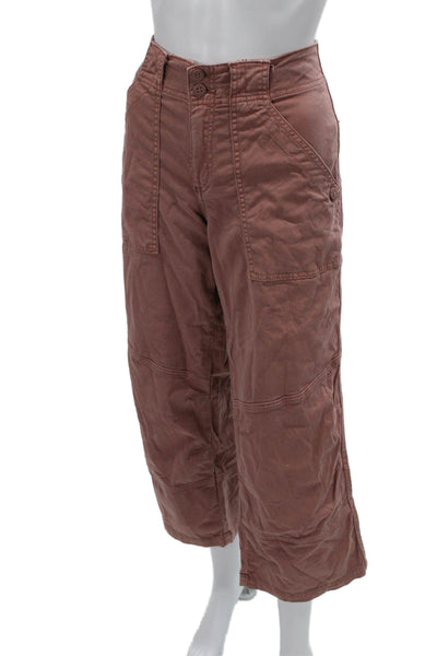 Sanctuary Women Capri Pants Pink Cotton Size S