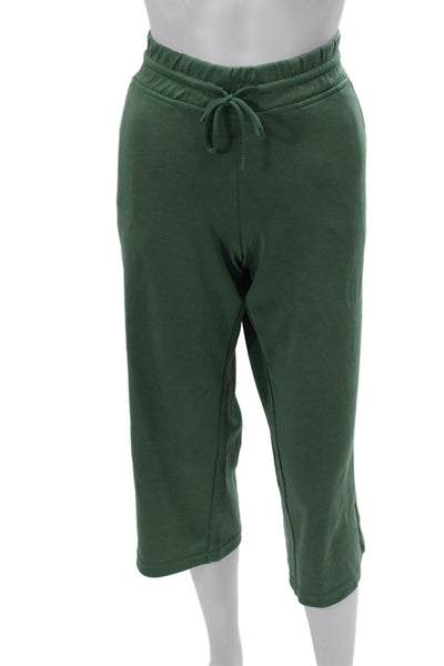 Athleta Womens Green Capri Pants Drawstring Petite Size M